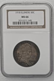 Click to View More Images of the Illinois Half Dollar Illinois Half Dollar