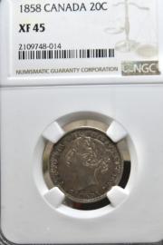 Click to View More Images of the 1858 CANADA 20C 1858 CANADA 20C