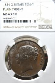 Click to View More Images of the 1854 G.BRITAIN PENNY 1854 G.BRITAIN PENNY