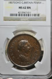 Click to View More Images of the 1807 SOHO PENNY 1807 SOHO PENNY